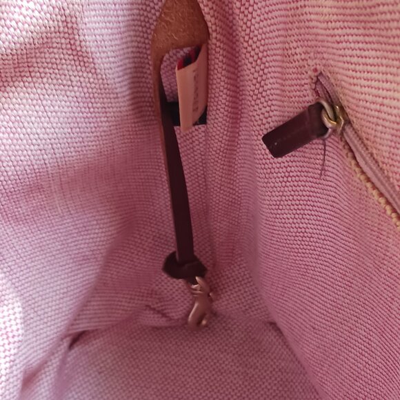 Dooney & Bourke Monogram Jacquard Preppy Style Push Lock Bucket Bag Shoulder Bag - Picture 11 of 13